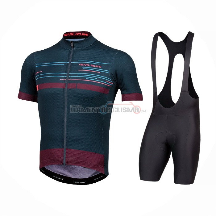 Abbigliamento Ciclismo Pearl Izumi Manica Corta 2021 Spento Blu Scuro Rosso